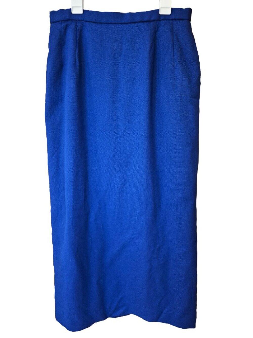 Vtg Pendleton Blue 100% Wool Maxi Pencil Skirt Sz 10 Career Old Money Made in US